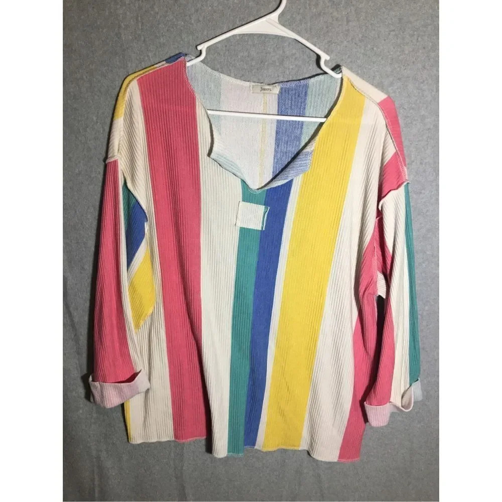 Womens Jodifl Blouse Multicolored Boho Beachy Childish Oversized Contemporary